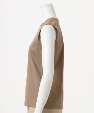 23区 【エステータ】スーピマコットン プレミアムジャージー ノースリーブTシャツ ブラウン系