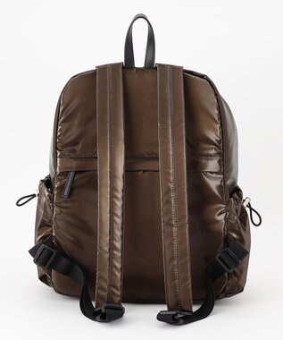 LA BAGAGERIE メタリックドロストポケット　リュックサック チョコ