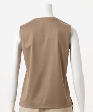 23区 【エステータ】スーピマコットン プレミアムジャージー ノースリーブTシャツ ブラウン系