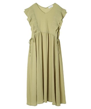 Green Parks ■ＥＳＣＡＲ　ピンタックフレアスリーブワンピース Lime Green