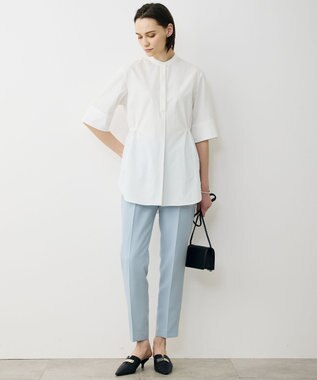 ICB 【先行予約】 ヴィンテージスパンブロード デザインブラウス オフホワイト