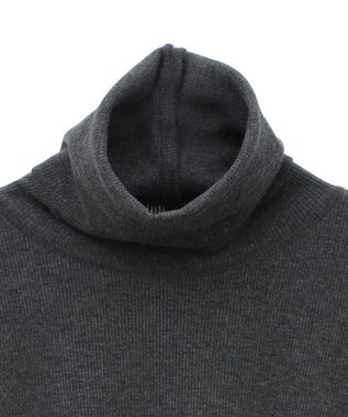earth music&ecology リブタートルネックプルオーバー Gray