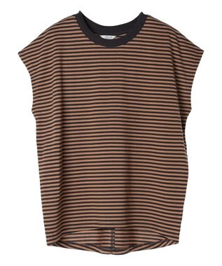 AMERICAN HOLIC 接触冷感フレンチスリーブカットプルオーバー Border Gray