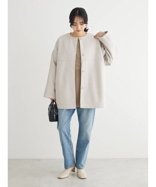 Green Parks ・Ｐｅｔｉｔ　Ｆｌｅｕｒ　シャギーキリカエニット Gray Beige