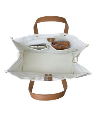 ROOTOTE 1066【ショルダー付きA4収納】LT.デリ.メッゾポント-A 01：アイボリー