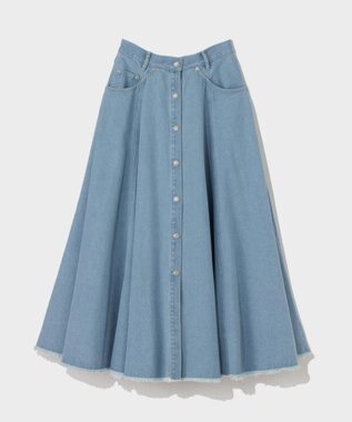 GRACE CONTINENTAL サーキュラーデニムスカート サックス