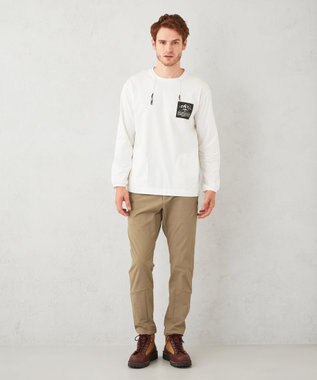 JOSEPH ABBOUD MOUNTAIN 【UNISEX】マスクホルダー付 オーガニックTシャツ ホワイト系