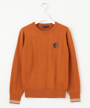 23区GOLF 【WOMEN】【洗える】ストレッチカラー ニット キャメル系