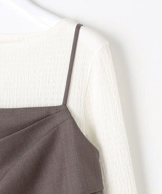 ANY SIS ビスチェワンピース × カットソー セット モカ