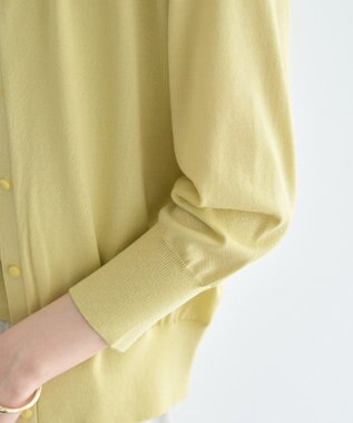 YECCA VECCA 【マシンウォッシャブル】カーディガン Yellow