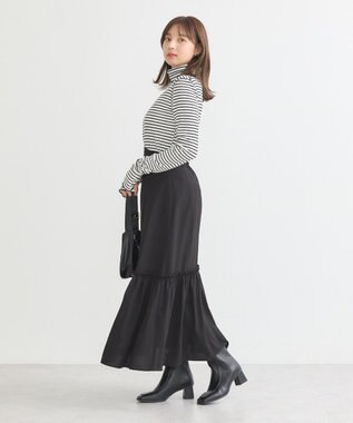 earth music&ecology リブタートルネックプルオーバー Border