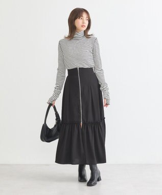 earth music&ecology リブタートルネックプルオーバー Border