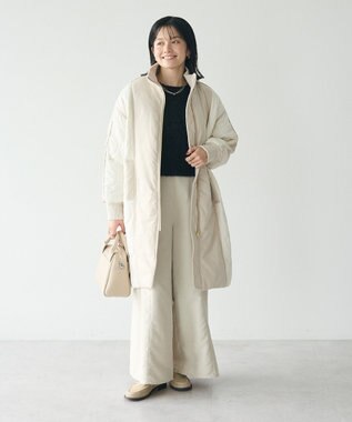 CRAFT STANDARD BOUTIQUE 洗える/ビスチェ付きシャギーニットプルオーバー Black