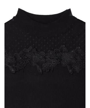 earth music&ecology シアードッキングニットプルオーバー Black