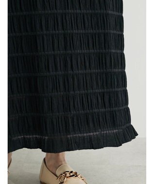 Green Parks ・ＳＵＧＡＲ　ＳＰＯＯＮ　シャーリングギャザースカート Black