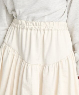 earth music&ecology ラウンド切り替えバルーンミニスカート Ivory