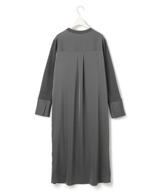 ICB L 【洗える】 クロスコンビ ワンピース チャコール系