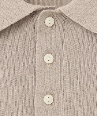 J.PRESS YORK STREET 【UNISEX】リラックス ニットポロシャツ ベージュ系