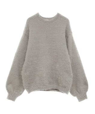 CRAFT STANDARD BOUTIQUE 洗える/ビスチェ付きシャギーニットプルオーバー Gray