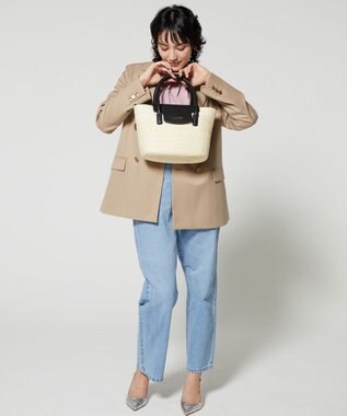 LA BAGAGERIE フラップ2WAYかごトートバッグ アイボリー