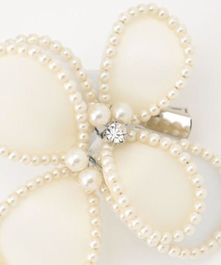 J.PRESS LADIES パール トリミング コサージュ アイボリー系