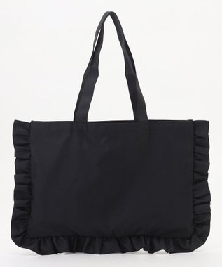 LA BAGAGERIE LA BAGAGERIE×chiyo ポーチ付きフリルエコバッグ ブラック