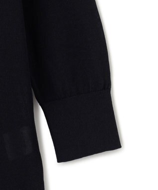 23区 【洗える】シアーコットンナイロン ロングカーディガン ネイビー系