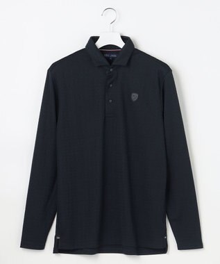 【MEN】モノグラムジャガード長袖ポロシャツ