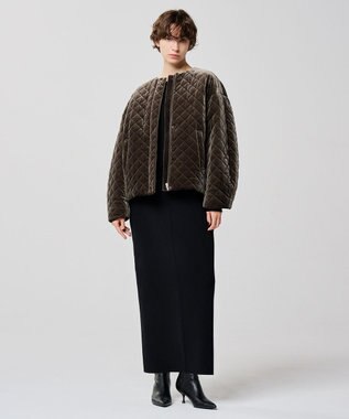 uncrave シルキーニット ワンピース（uncrave WHITE） ブラック