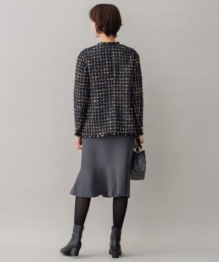 自由区 ファンシーツイード ジャケット ネイビー系