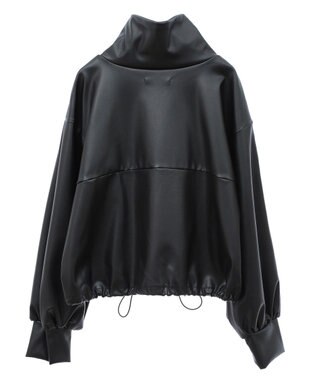 Green Parks フェイクレザードロストブルゾン Black