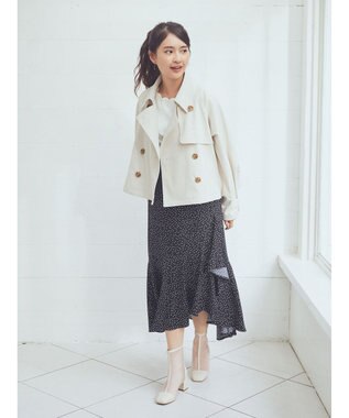 earth music&ecology ショートトレンチコート Light Beige