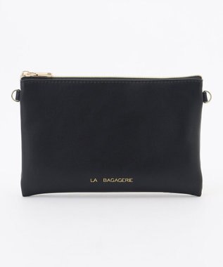 LA BAGAGERIE LA BAGAGERIE×chiyo ポーチ付きフリルエコバッグ ブラック