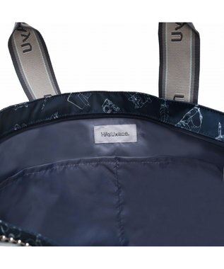 ACE BAGS & LUGGAGE 【雑誌掲載】 HAyU × ace.  フォールディング 折り畳みトートバッグ 猫柄 22L 17861 ネイビー柄