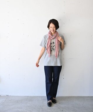 AND WOOL 〈上質な素材と手仕事から生まれた優しいニット〉シルクリネンのストール レッドカスリ