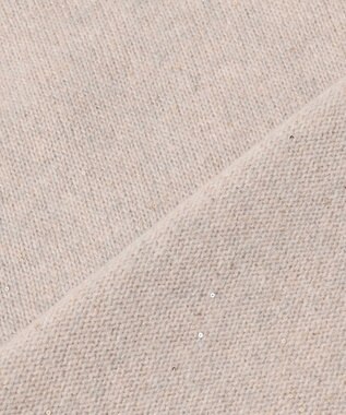 自由区 S 【カタログ掲載】ウールカシミヤブレンドスパンコールラグランスリーブ ニット ベージュ