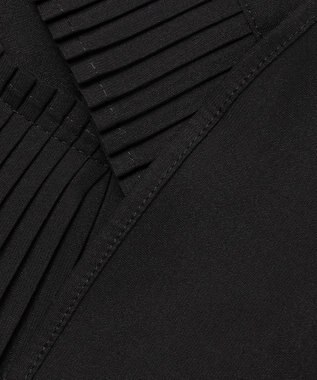 23区 【GOLD LABEL】トリアセテートオーガンジー プリーツブラウス ブラック系