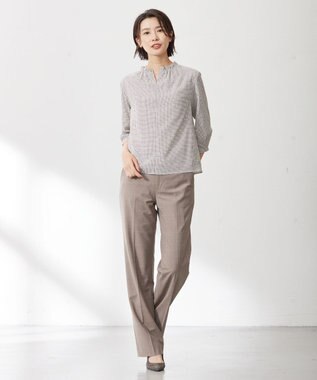 J.PRESS LADIES S 【セットアップ対応】BAHARIYE PINHEAD パンツ ブラウン系