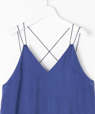 23区 【SLOW/一部店舗限定】キュプラフィブリルクロス キャミ ワンピース ブルー系