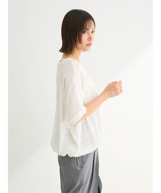 Green Parks ドロスト表面感プルオーバー Ivory