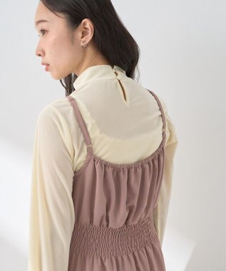 earth music&ecology ラッフルティアードキャミワンピース Pink