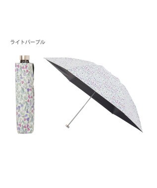 MOONBAT 【 遮光率100％/遮熱/UV/軽量】MACKINTOSH PHILOSOPHY(マッキントッシュフィロソフィー)晴雨兼用日傘 Snowblue Garden Barbrella バーブレラ 折りたたみ傘 フワクール生地使用 ライトパープル