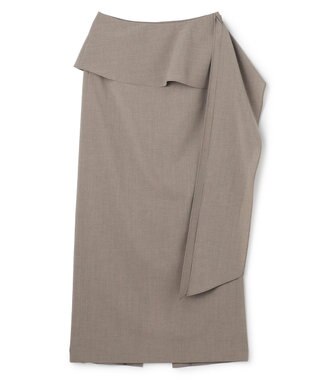 BEIGE， 【イージーケア・セットアップ対応】BATEAU / サイドディテール Iラインスカート Taupe