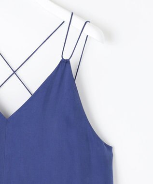 23区 【SLOW/一部店舗限定】キュプラフィブリルクロス キャミ ワンピース ブルー系