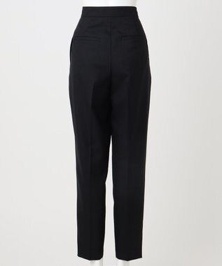 23区 【エステータ】ウールツイル ワイドテーパード パンツ ブラック系