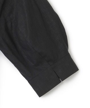 UNFILO 【洗える】リネンレーヨン カフタンワンピース ブラック