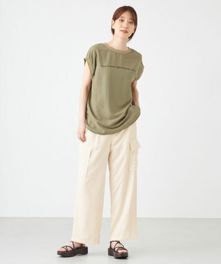 SHARE PARK LADIES サイドポケットブッチャーパンツ アイボリー系