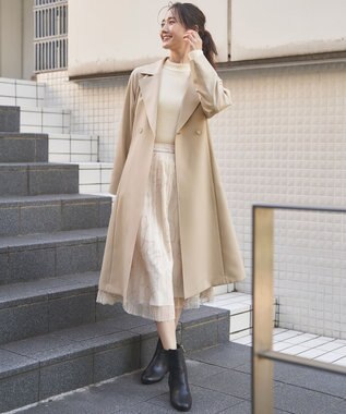 ANY SIS ラインアートプリーツ スカート アイボリー