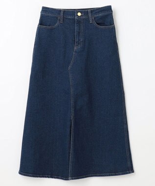 ANY 【洗濯機可能/ストレッチ】フロントスリットデニムスカート インディゴ