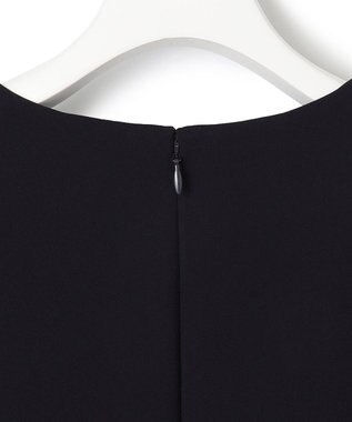 23区 【セットアップ対応】トリアセダブルジョーゼット シフォンスリーブ ワンピース ネイビー系